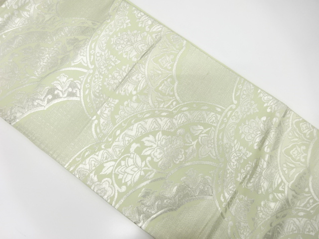 JAPANESE KIMONO / ANTIQUE FUKURO OBI / SILK / WOVEN FLORA LSEIGAIHA